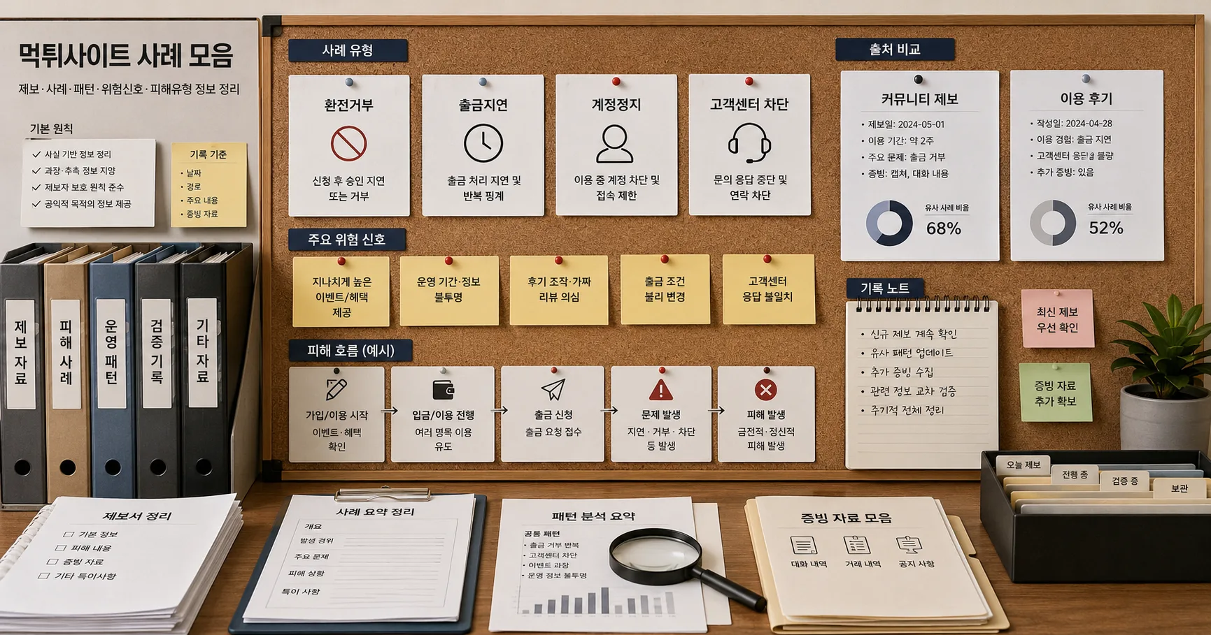 먹튀사이트 검색 의도와 허브 전체 구조를 정리한 정보 이미지