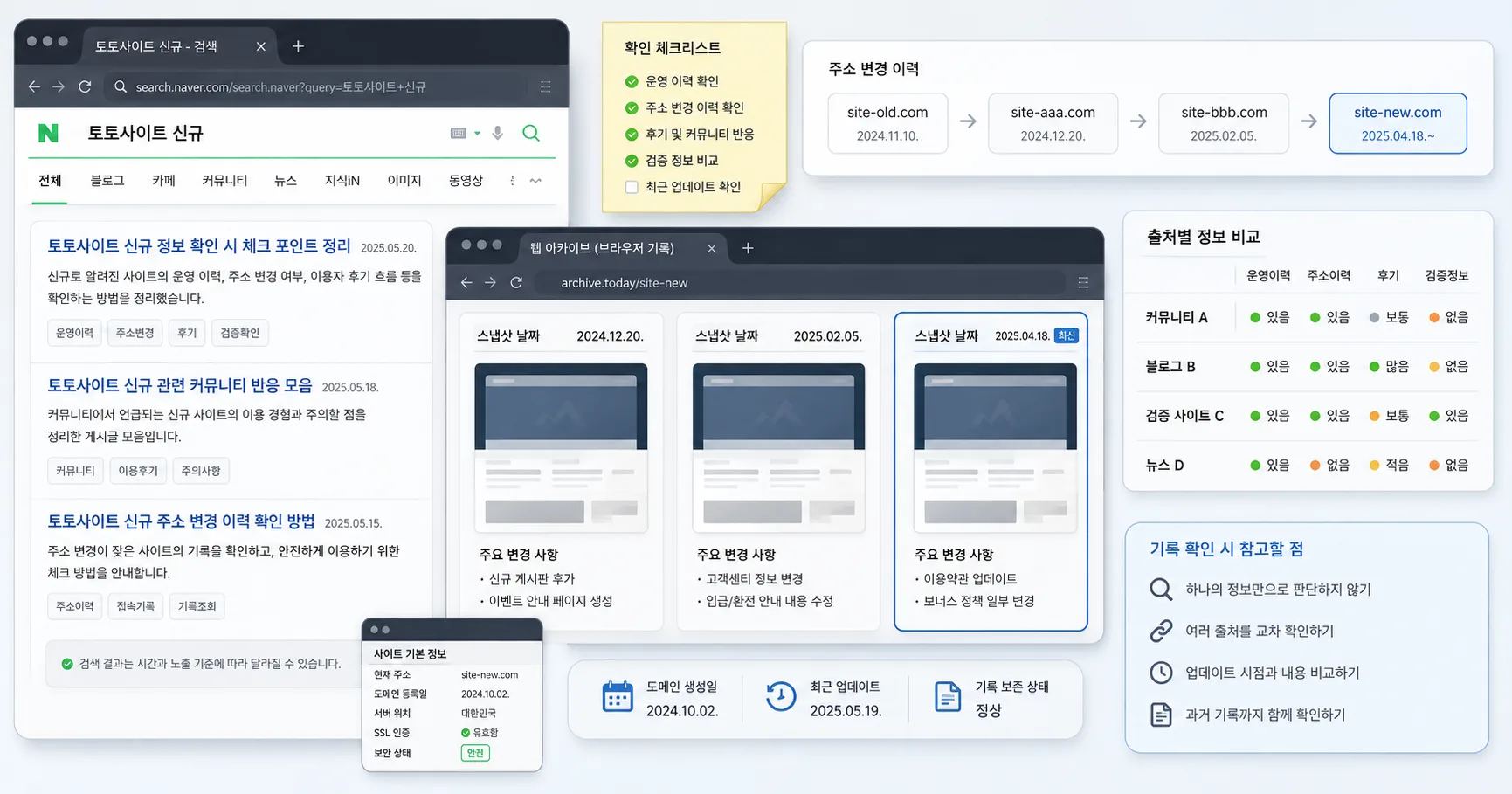 토토사이트 신규 핵심 확인 흐름을 정리한 정보 이미지