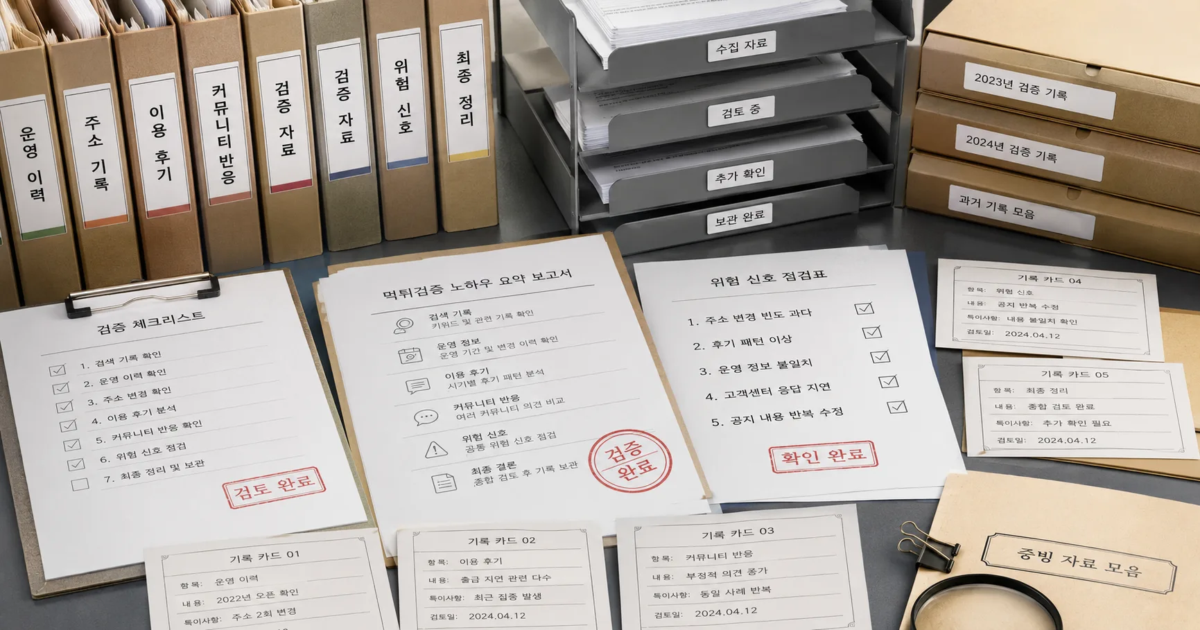 먹튀검증 노하우 핵심 확인 흐름을 정리한 정보 이미지