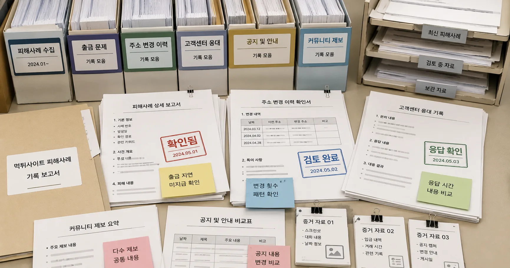 먹튀사이트 피해사례 비교 기준과 주의사항을 정리한 정보 이미지