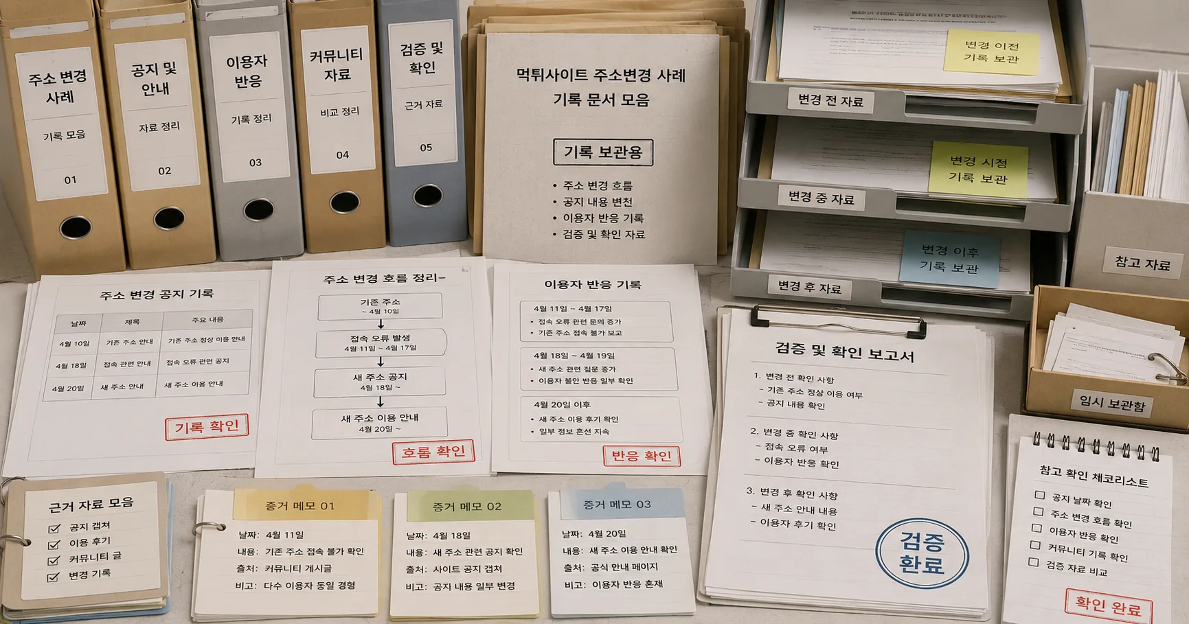 먹튀사이트 주소변경 사례 비교 기준과 주의사항을 정리한 정보 이미지