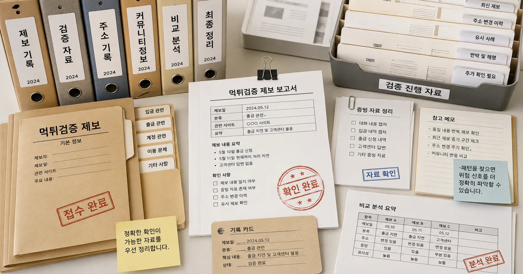 먹튀검증 제보 비교 기준과 주의사항을 정리한 정보 이미지