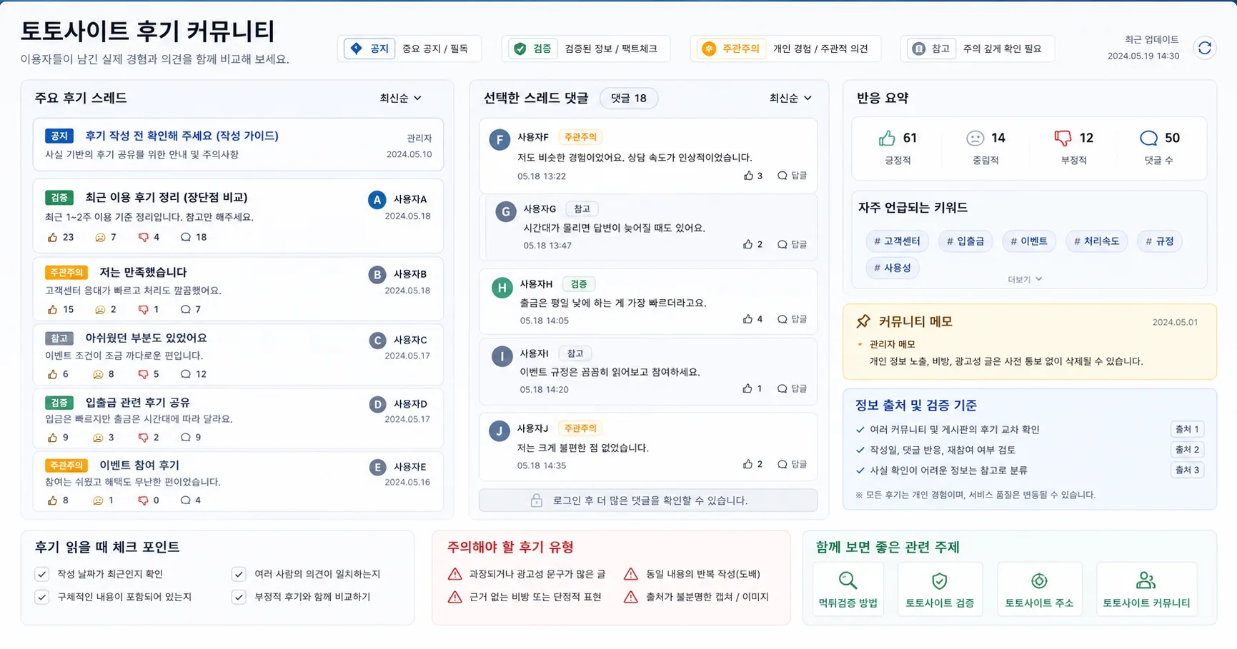 토토사이트 후기 비교 기준과 주의사항을 정리한 정보 이미지