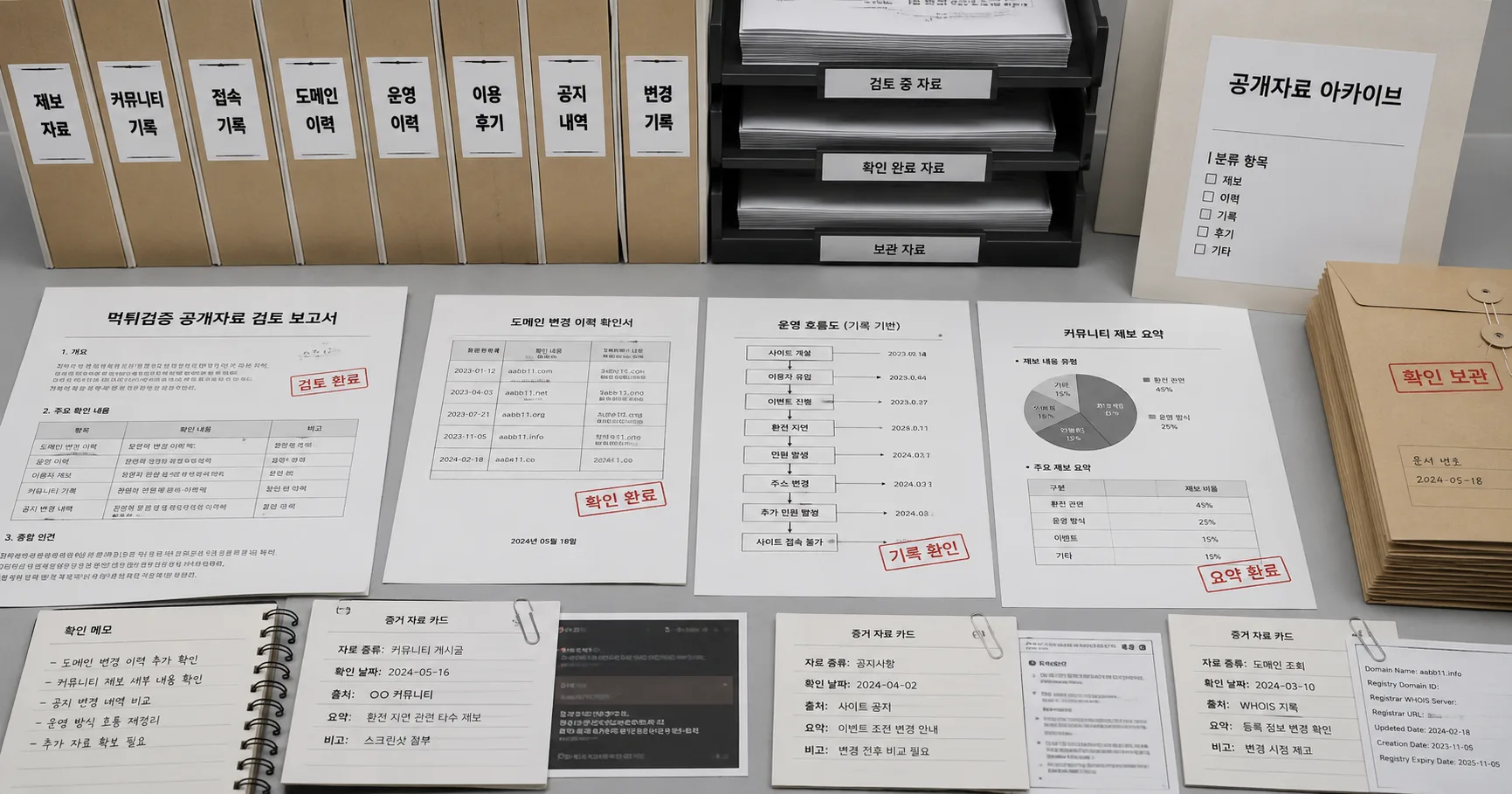 먹튀검증 공개자료 핵심 확인 흐름을 정리한 정보 이미지
