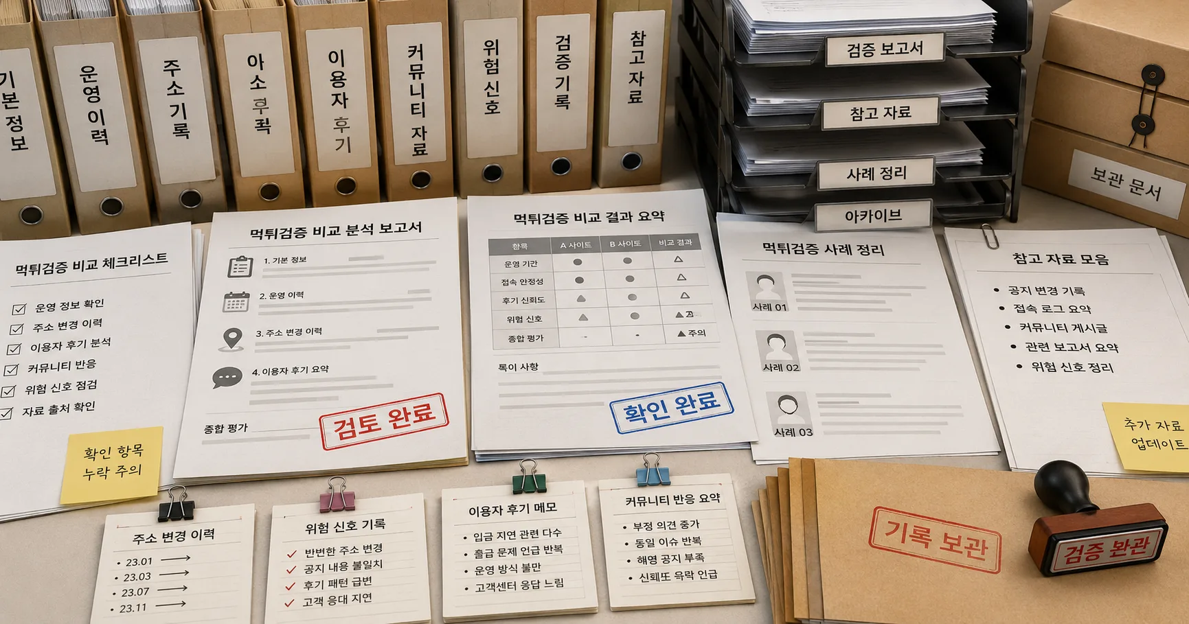 먹튀검증 비교 핵심 확인 흐름을 정리한 정보 이미지