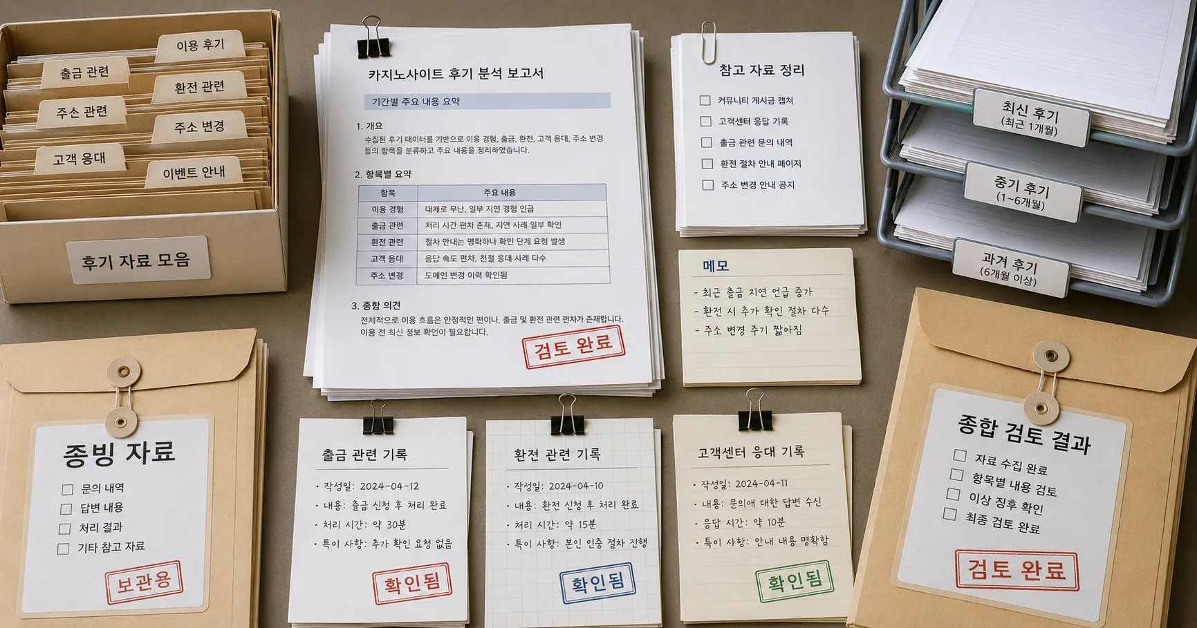 카지노사이트 후기 비교 기준과 주의사항을 정리한 정보 이미지