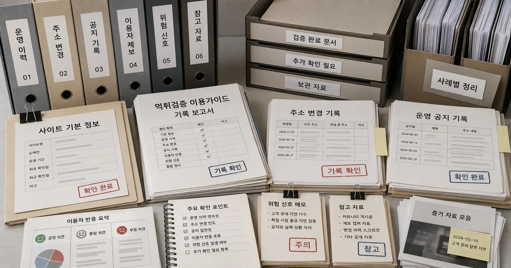 먹튀검증 이용가이드 비교 기준과 주의사항을 정리한 정보 이미지