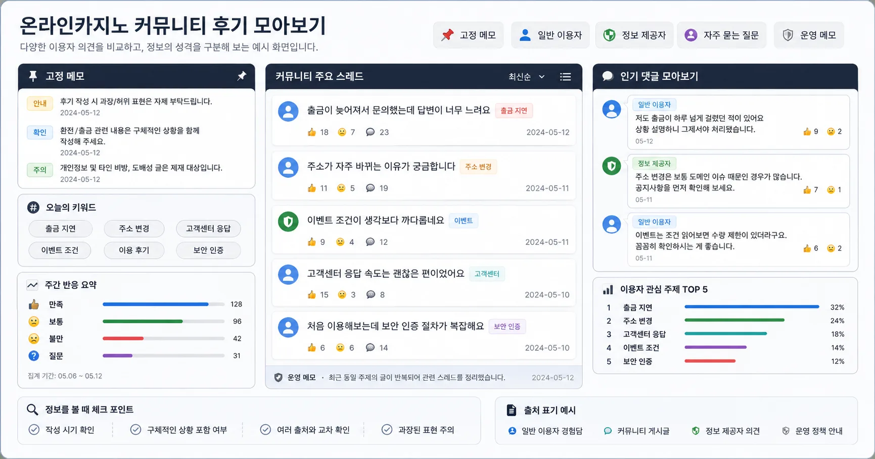 온라인카지노 핵심 확인 흐름을 정리한 정보 이미지
