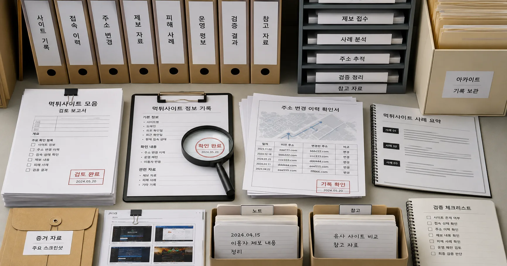 먹튀사이트 모음 핵심 확인 흐름을 정리한 정보 이미지